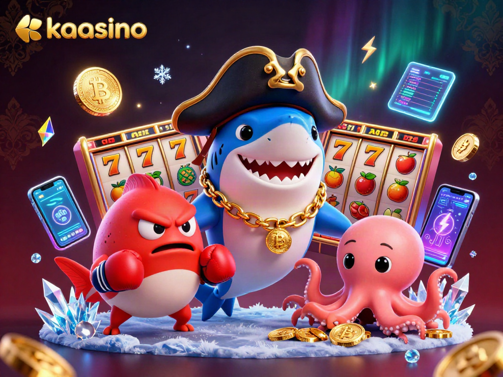 Experience thrilling wins at kaasino with a vibrant scene featuring fun characters and engaging casino elements