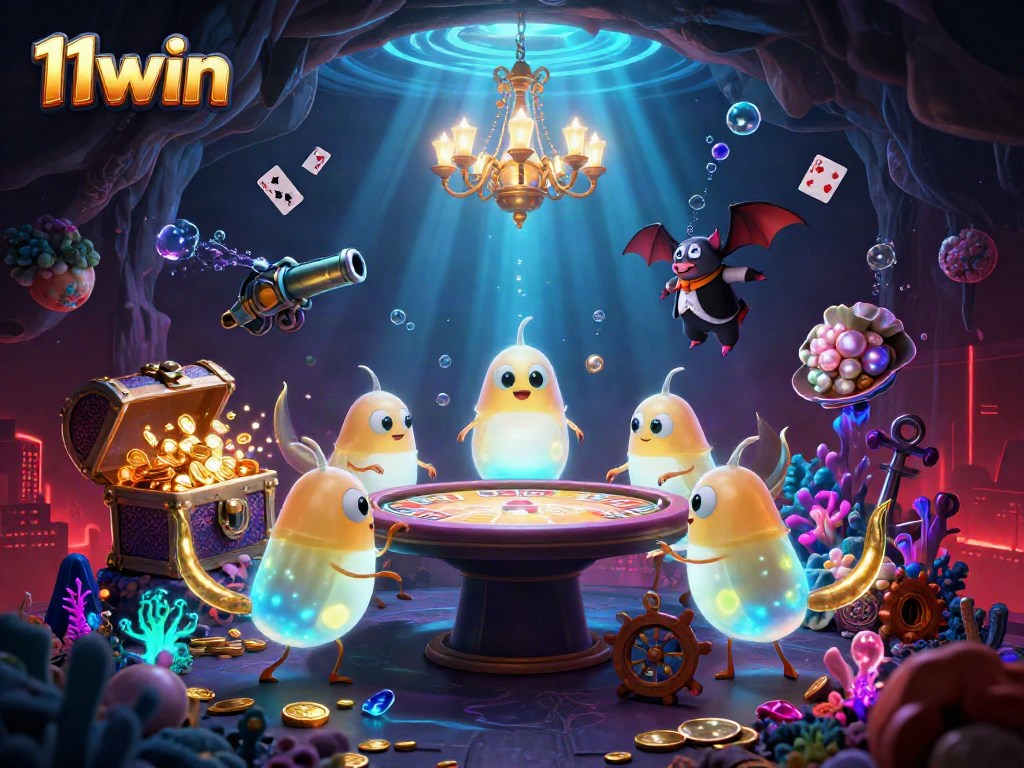 Experience thrilling gameplay action at 11win with bioluminescent glowworms lighting up the casino ambiance.