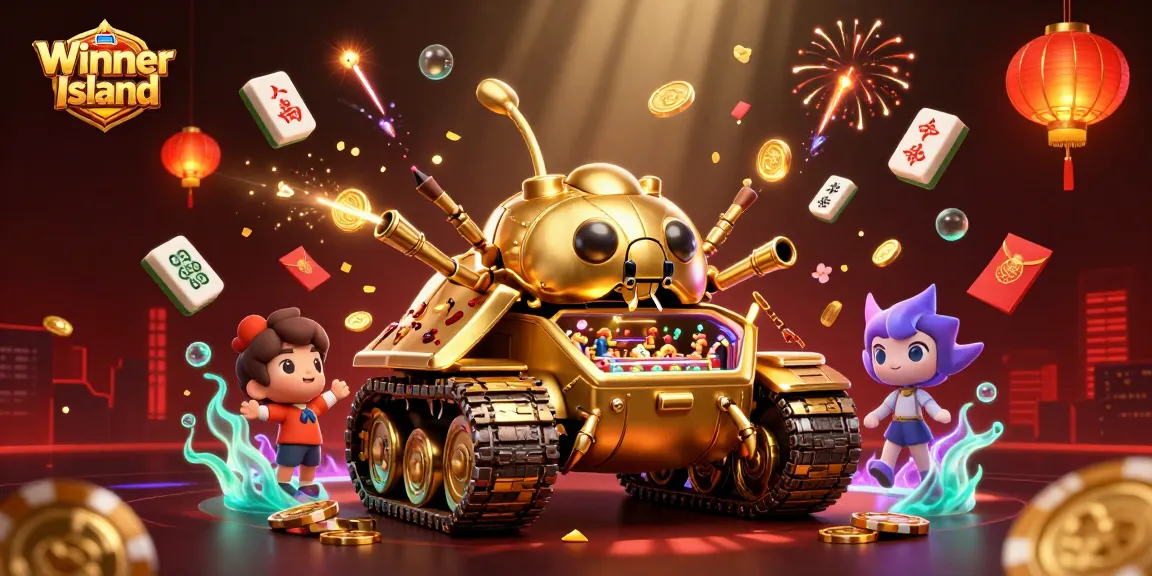 Experience the thrill of Winner Island with enchanting casino elements and imaginative visuals.