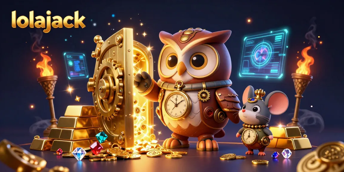 Engage with the magical world of lolajack as treasures burst forth in an enchanting casino scene.