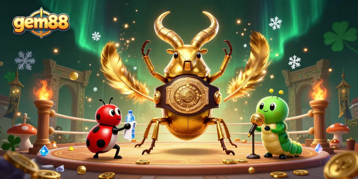 Betting with gem88 at a colorful online casino scene with cartoon characters and dynamic effects.
