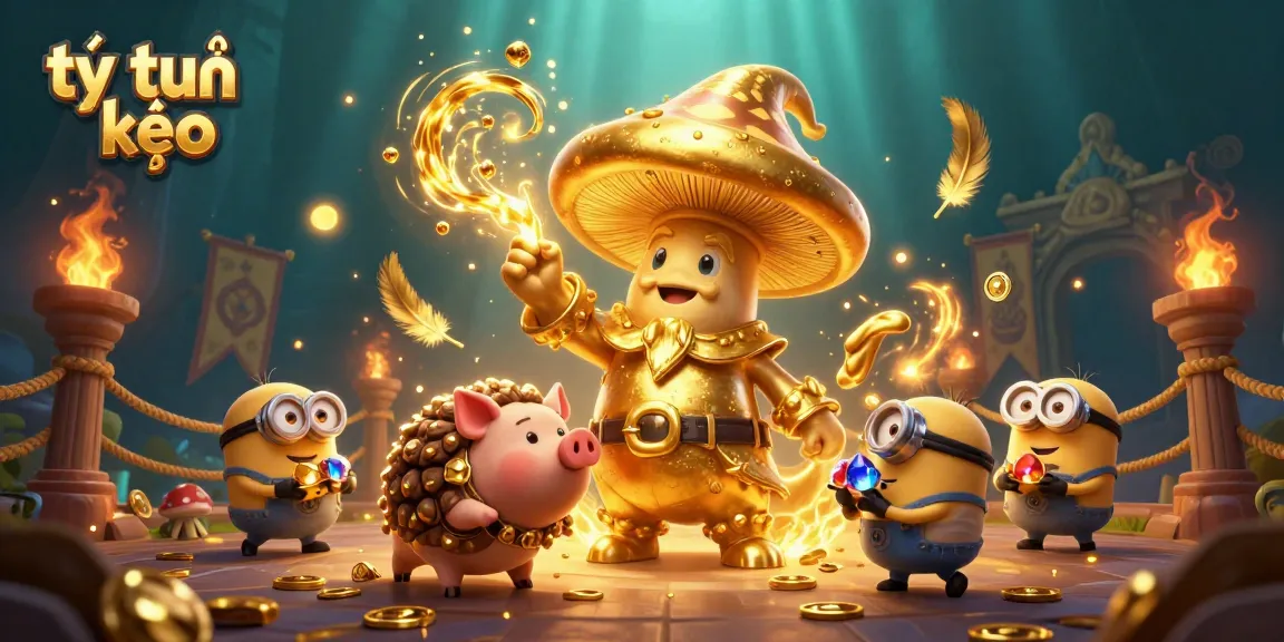 Engage with tỷ lệ kèo in this vibrant 3D illustration featuring whimsical characters and gambling elements.